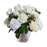 Rose Bouquet in Crystal Vase