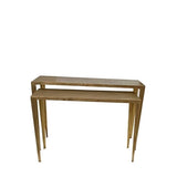Antique Brass Console Nesting Tables