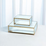 Reeded Square Glass Box
