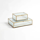 Reeded Square Glass Box