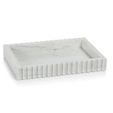 Camogili Scalloped White Marble Tray