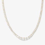 The Queen's Graduated Tennis Necklace 16"