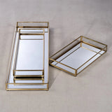 Celine Mirrored Glass Vanity Tray