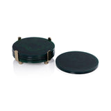 Spiga Green Coasters Set on Gold Stand