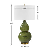 Gourd Table Lamp - Green