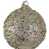 Champagne Glitter Glam Glass Ball Ornament