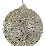 Champagne Glitter Glam Glass Ball Ornament