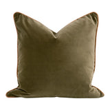 Olive Velvet 22" Pillow