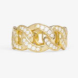 Gold Graduated  Pavé Julian Ring