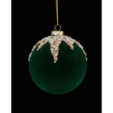 Hunter Green Velvet Bead Ornament