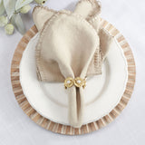 Pearl Bead Gold S/4 Napkin Ring