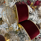 Red and Gold Velvet Ribbon 10