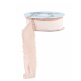 Natural Frayed Edge Velvet Ribbon - 1.5"