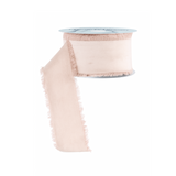 Natural Frayed Edge Velvet Ribbon - 2.5"