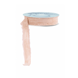 Natural Frayed Edge Velvet - 1"