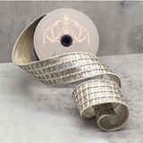 Glitter Metallic Platinum Pane Ribbon