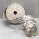 Glitter Metallic Platinum Pane Ribbon