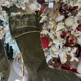 Vintage French Velvet Stocking