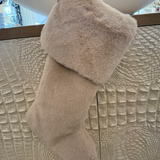 Fur Stocking in Beige
