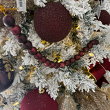 Burgundy Glass Ball Garland