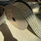 Glitter Metallic Platinum Pane Ribbon