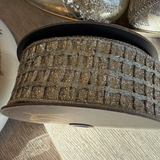 Glitter Metallic Platinum Pane Ribbon