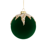 Hunter Green Velvet Bead Ornament