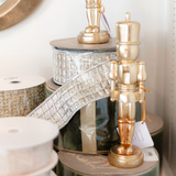 Glitter Metallic Platinum Pane Ribbon