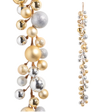 Gold and Silver Glitter Ball Garland