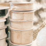 Natural Frayed Edge Velvet Ribbon - 2.5"