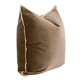Carmel Velvet / Jute Piping 22" Pillow