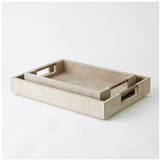Posh Tray - Parchment Suede