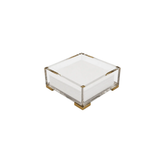 Clear Acrylic Cocktail Napkin Holder Brass Corners