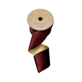 Ice Velvet Metallic Gold Back, Bordeaux Ribbon
