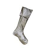 Metallic Dupion Stocking, Platinum