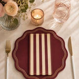 Merlot Cabana Stripe Guest Napkins