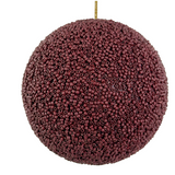Burgundy Bead Ball Ornament