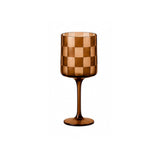 Checkered Wine Glass