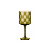 Checkered Wine Glass
