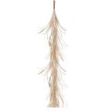 Feather Garland in Beige