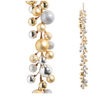 Gold and Silver Glitter Ball Garland