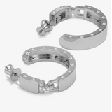 Ashley Lock Hoops 1" - Silver