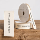 Merry Christmas Woven Ribbon
