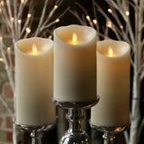 Moving Flame Ivory Candle