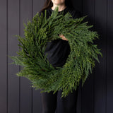 Norfolk & Cypress Mixed Real Touch Wreath - 24"