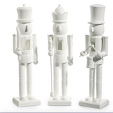 White Wooden Nutcracker - 3 Assorted - Sold Individually