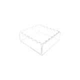 Scalloped Acrylic Cocktail Napkin Holder, Clear