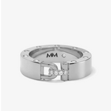 Ashley Smooth Lock RIng Silver-Sz 7