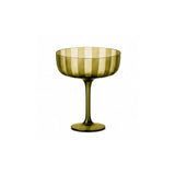 Striped Coupe Glass