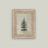 Vintage Tree with Bows Framed Antique Art